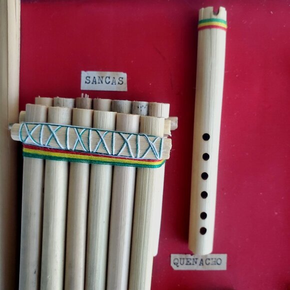 Ecuadorian Zampona Pan Flute Set Miniature Display Vintage Handmade - Picture 11 of 14